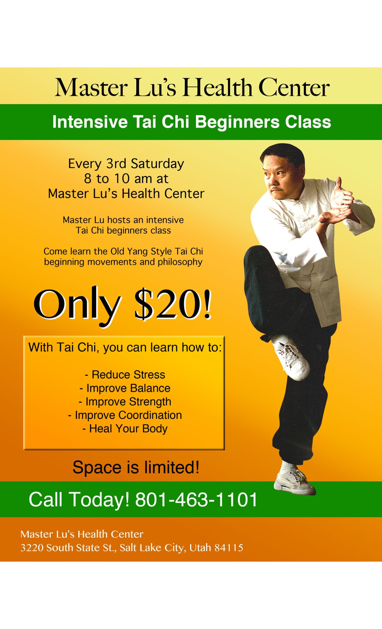 Intensive Beginner’s Tai Chi Class 